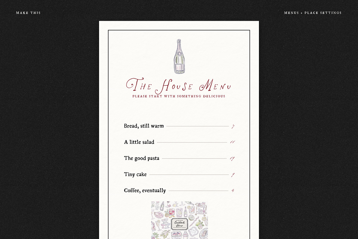 Wedding Cocktail Clipart, Bar Sign, a Food Illustration by The October Creative (Photo 11 of 16)
