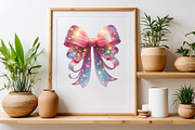 Christmas Bow Sublimation Clipart, a Seasonal Illustration by Craft Nest (Thumbnail 4 of 5)