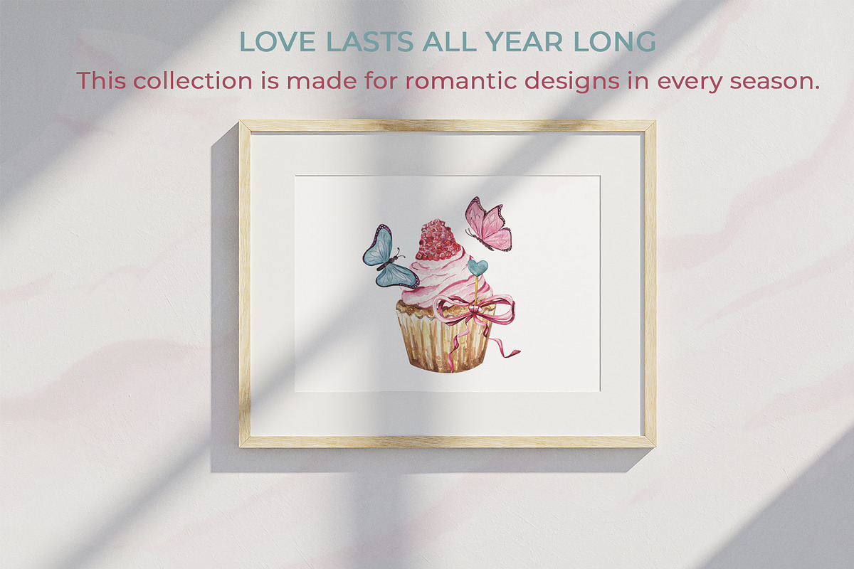 Romantic Watercolor Clipart set, a Decorative Illustration by WatercolorElena (Photo 11 of 11)