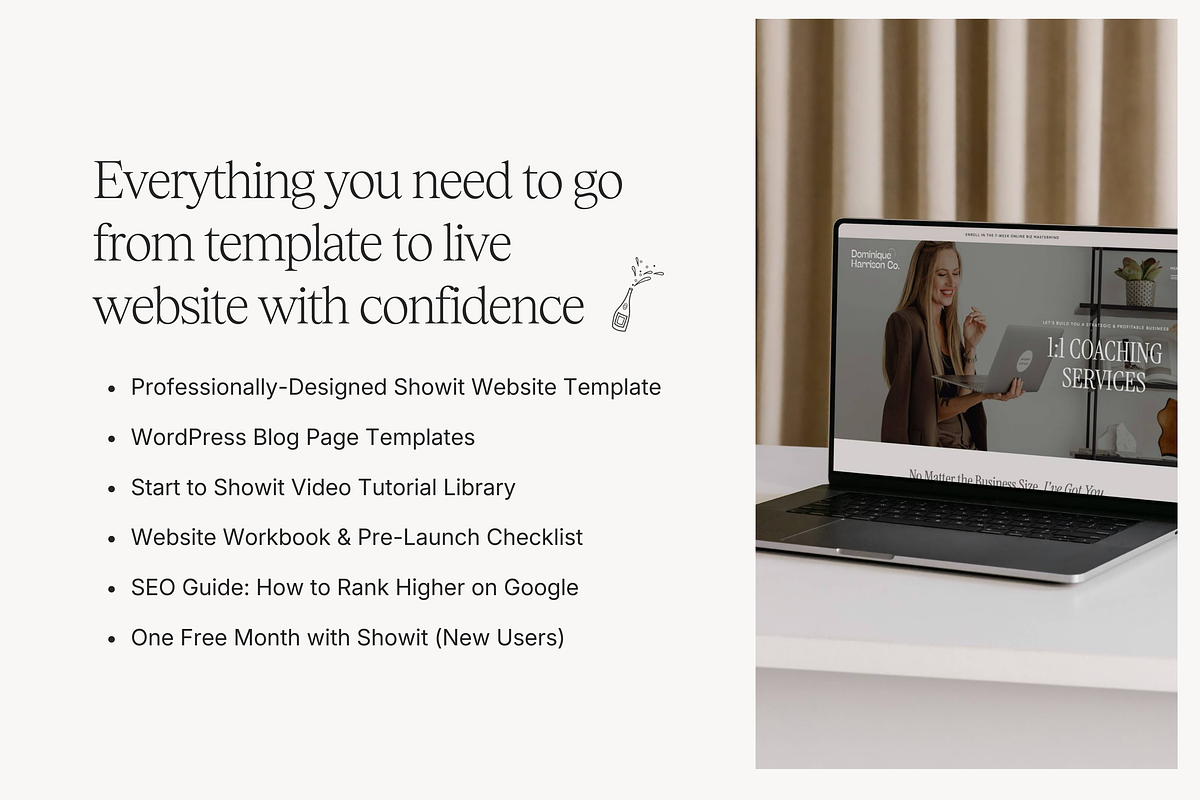 Showit Website Template | Dominique, a Websites & App Template by Create with Danielle (Photo 2 of 5)