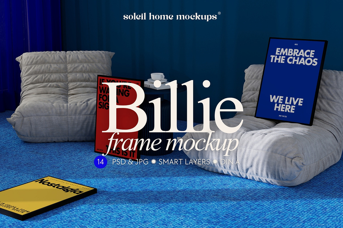 BILLIE | Modern Frame Mockup Set, a Household Mockup by SoleilHomeMockups (Photo 1 of 12)