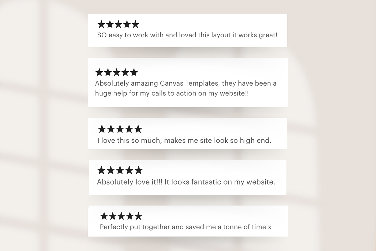 50 Showit Canvas Add-Ons, a Websites & App Template by Amanda Pena Design (Photo 12 of 13)