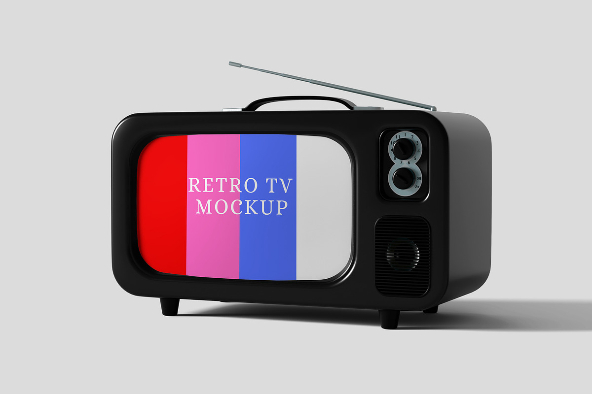 Retro TV Screen Mockup, a Wearable Device Mockup by safrizalstudio (Photo 2 of 4)