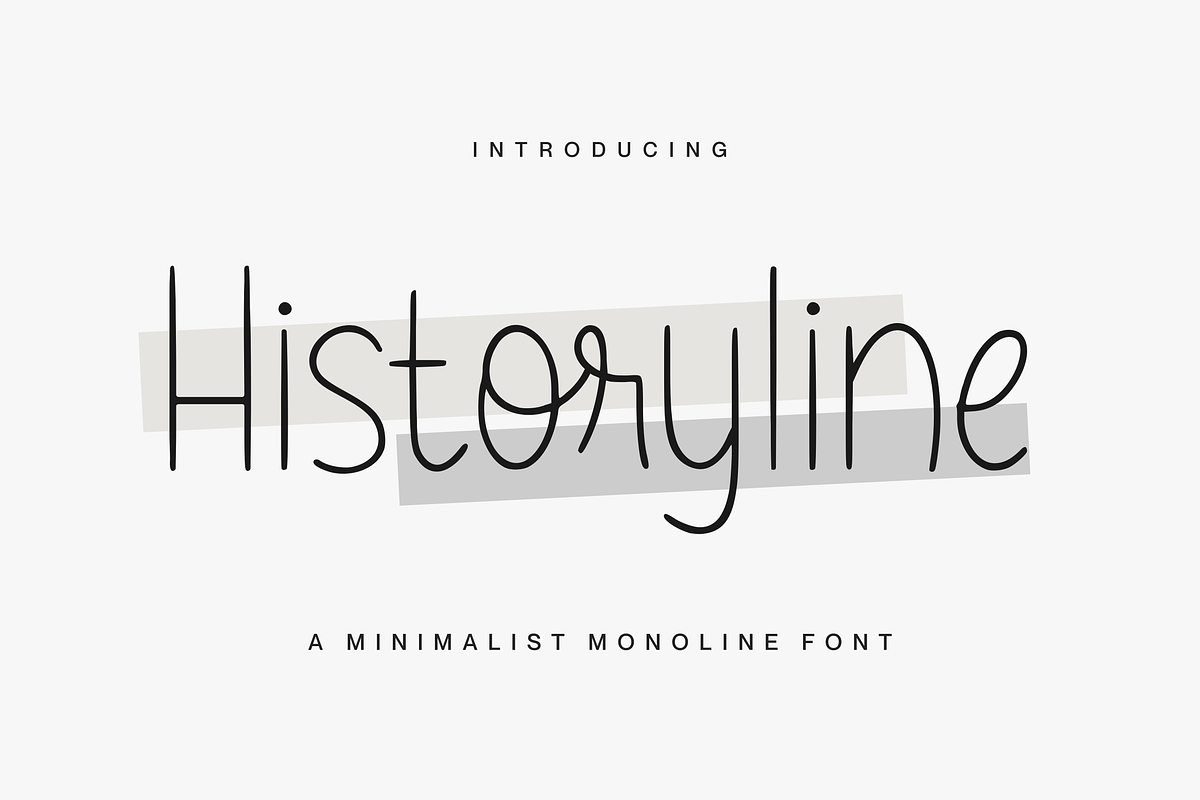 Historyline Minimalist Monoline Font, a Font by Allouse Studio