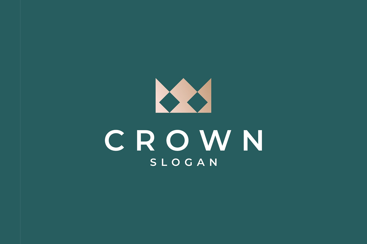 Crown Geometric Luxury Gold Logo, a Branding & Logo Template by ika trisiana (Photo 1 of 2)