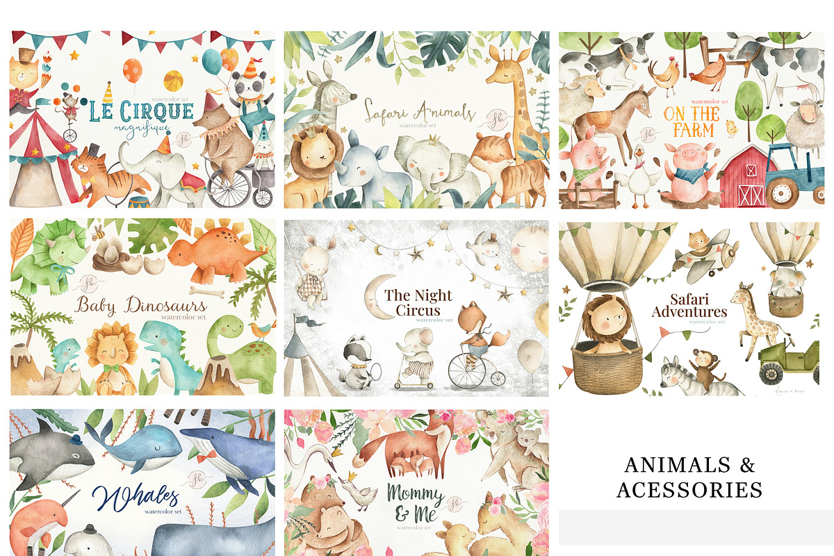 Whole Shop Bundle, an Animal Illustration by Flora+Bear (Photo 3 of 15)