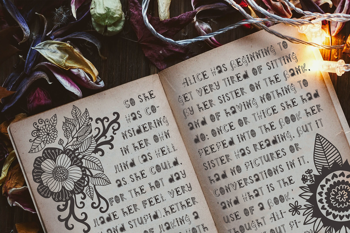 Spring Dreams Typeface with Clipart preview 6