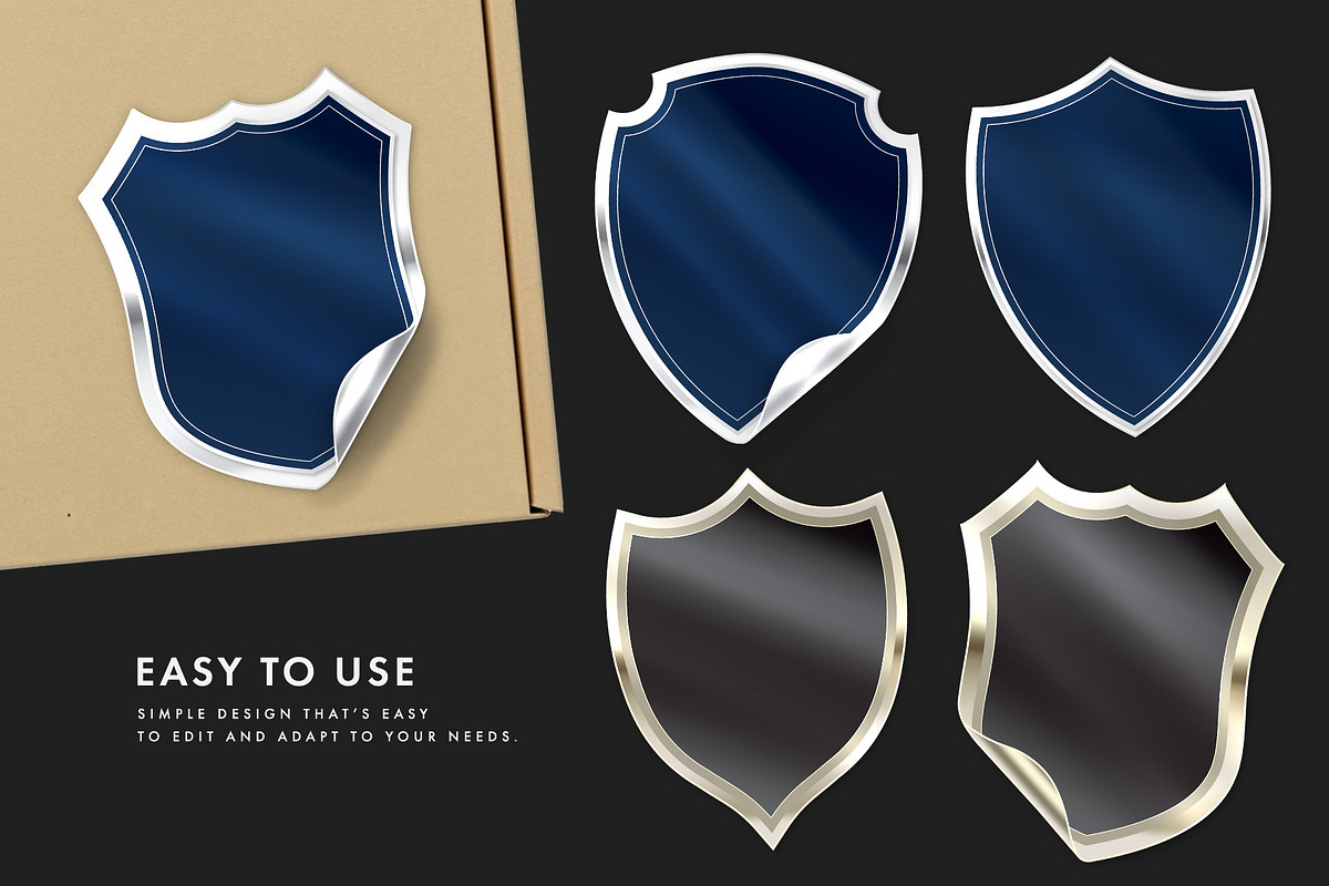 Shield Label Badge Vector Illustrati, an Object Graphic by DesignerCandies (Photo 4 of 6)
