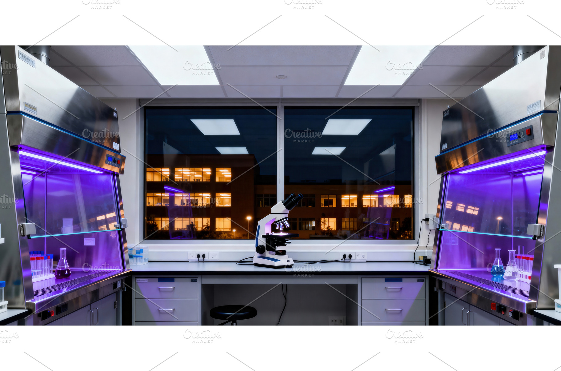 Modern laboratory interior with, a Technology Photo by tilialucida