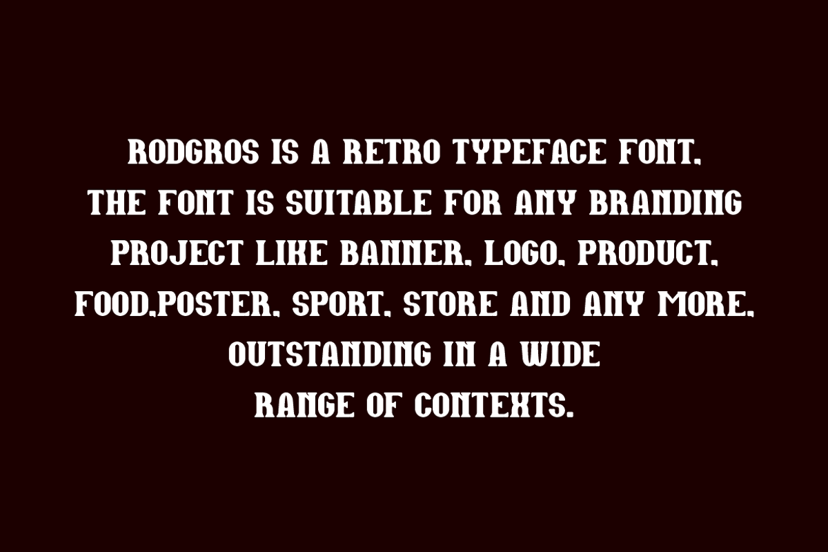 Rodgros - Rustic & Vintage Font, a Serif Font by QR Design Studio (Photo 7 of 10)