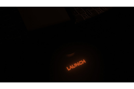 Glowing 3d launch button. Design, a Technology Photo by Media Whale Stock