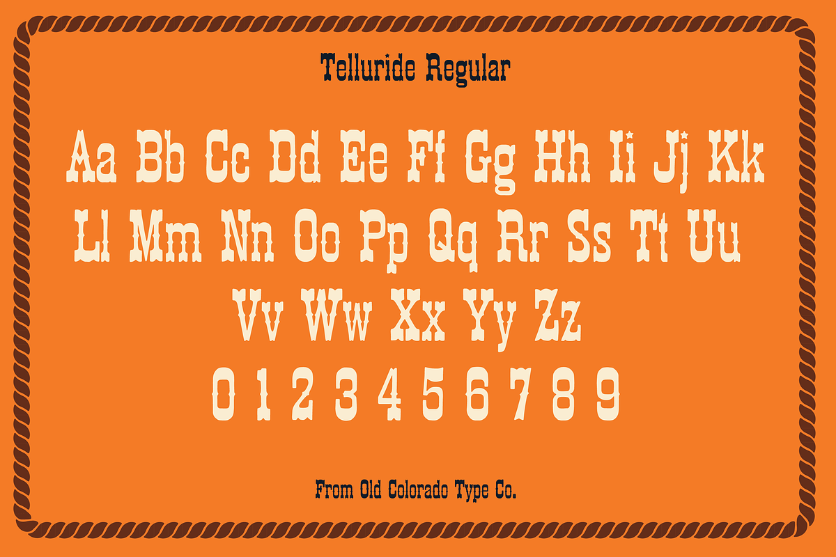 TELLURIDE by Old Colorado Type Co., a Font by Old Colorado Type Co. (Photo 2 of 5)