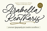Arabella Rentharis Elegant Script, a Script Font by Letterena Studios Script (Thumbnail 1 of 10)