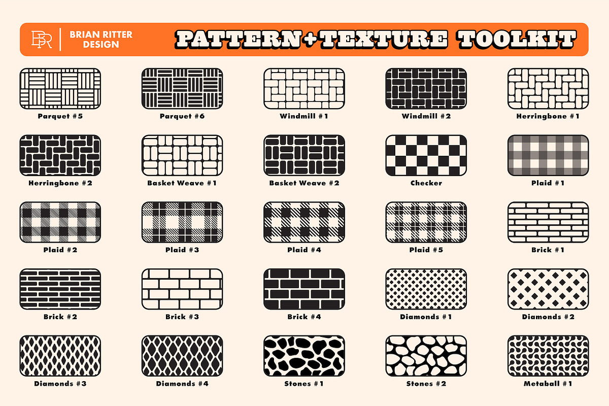 Pattern + Texture Toolkit, a Brush Add-On by Brian Ritter Design (Photo 7 of 8)
