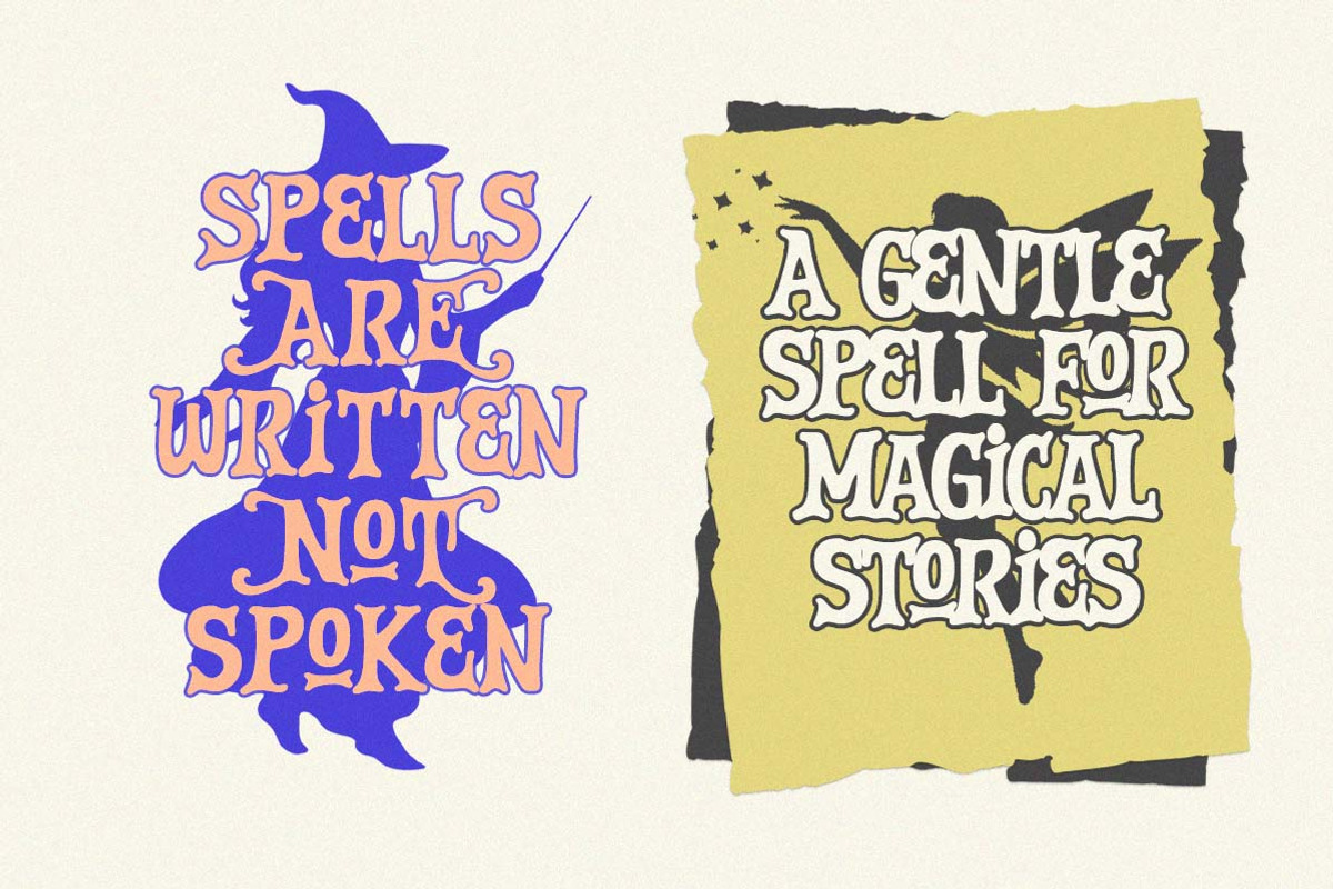 Fairy Spell Magical Display Font, a Handwritten Font by Letterhend Studio (Photo 13 of 13)