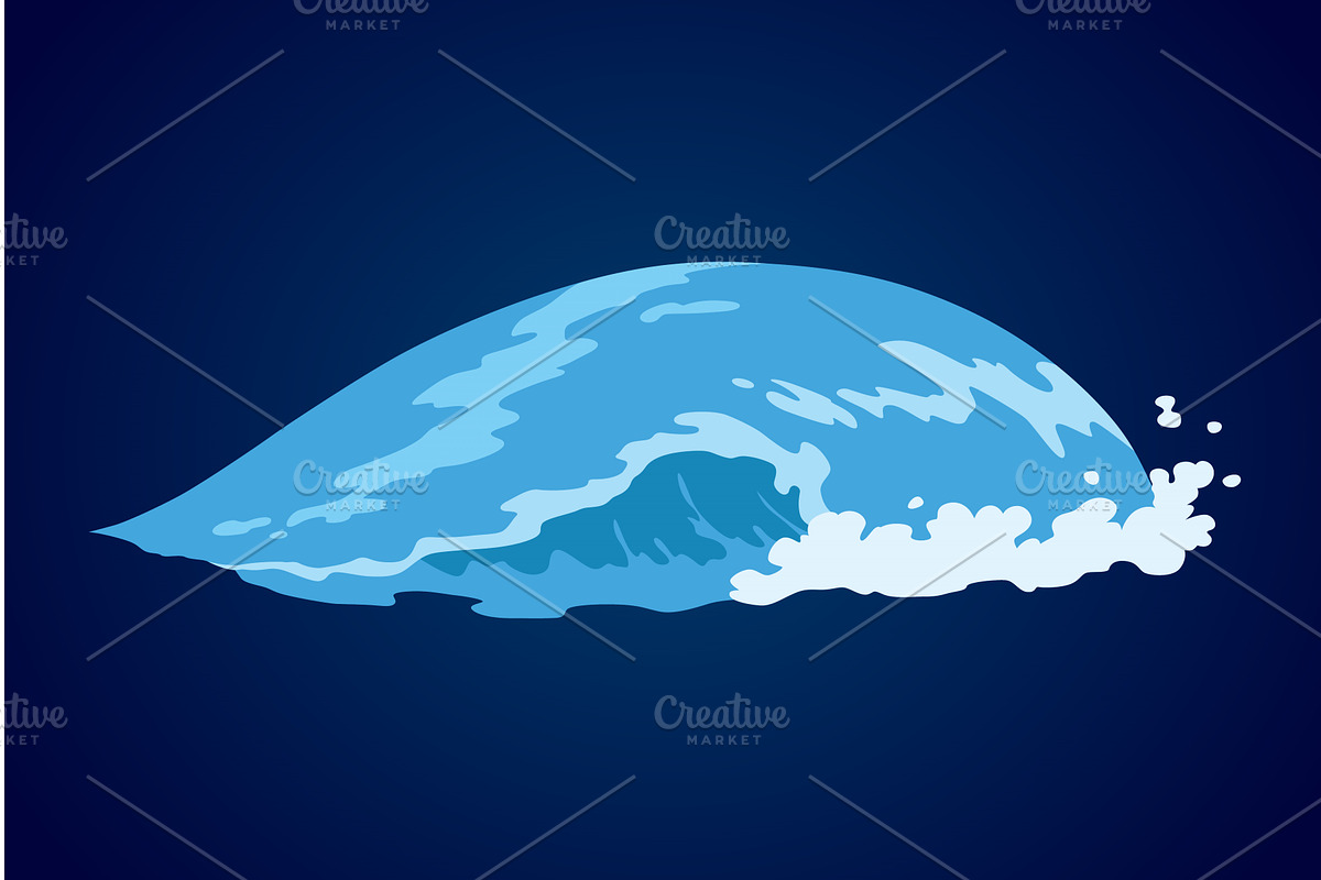 Animation water wave frame, an Illustration by Things for designers