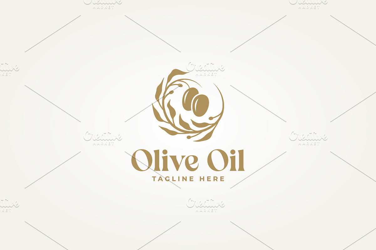 unique circle olive branch icon logo, a Branding & Logo Template by Blazybone