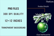 Green Christmas Tree Ball PNG, an Illustration by SinaCreation (Thumbnail 6 of 7)