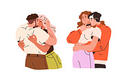 Love couples kiss with passion set, a Person Illustration by Good Studio (Thumbnail 16 of 19)