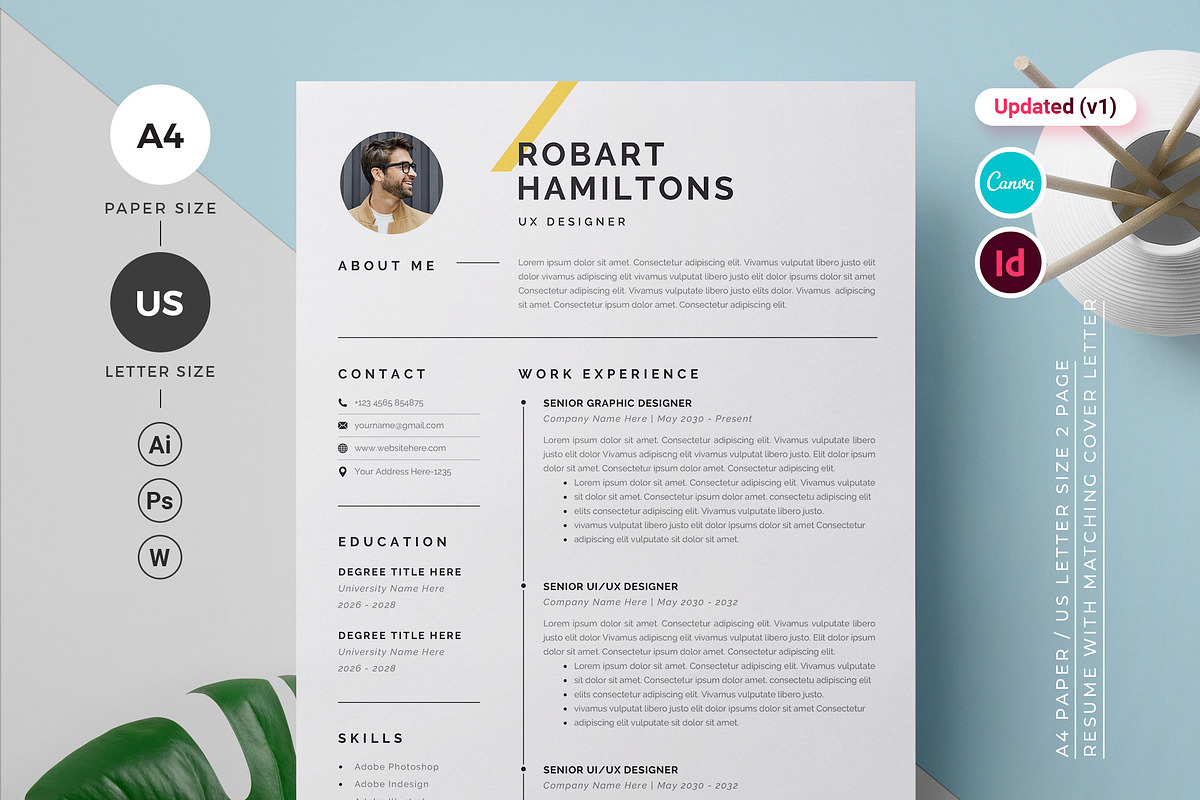 Resume, a Resume Template by GenerousArt (Photo 1 of 5)
