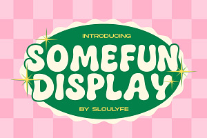 Somefun Retro Pop Display, a Sans Serif Font by Sloulyfe