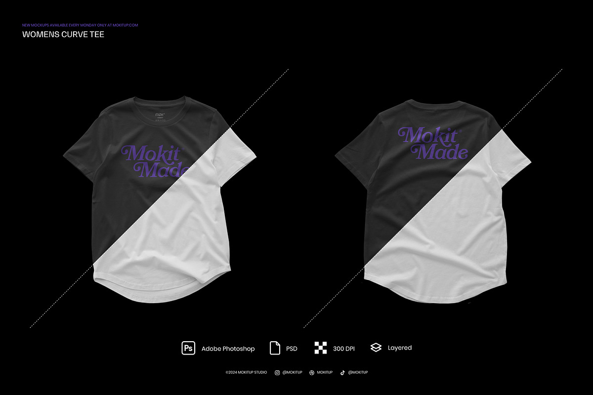 MOKITUP: Womens Curve Tee Mockup, a Shirt Mockup by MOKITUP (Photo 2 of 4)