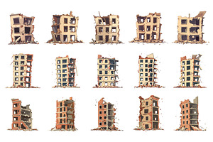 Destroyed buildings. Destruction, an Object Illustration by Stock-Smart-Start