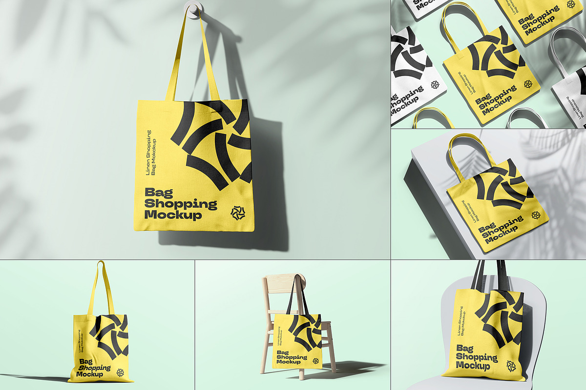 Shopping Bag Mock-up, a Merchandise Mockup by Yogurt86 (Photo 1 of 8)