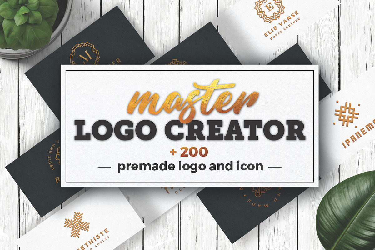 Logo Creator - geometric minimal kit, a Branding & Logo Template by Nues Design (Photo 1 of 31)