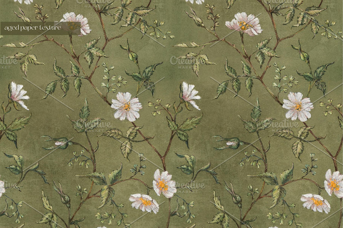 English Rose Garden Seamless Pattern, a Pattern Graphic by MouseGrey (Photo 12 of 13)