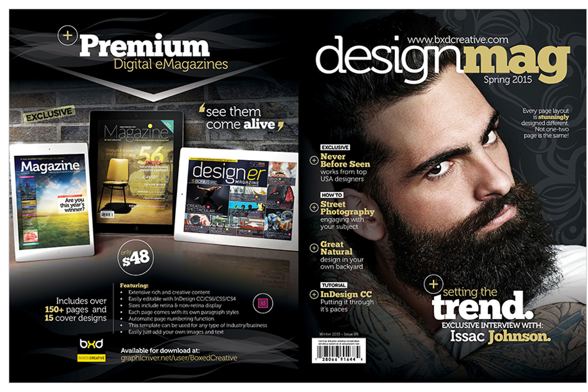 Magazine Template InDesign 06, a Magazine Template by Love Graphic Design (Photo 10 of 29)