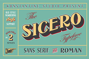 Sicero Vintage Logo Branding Fonts