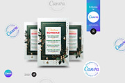 Christmas Schedule Flyer Template, a Flyer Template by Aam360 (Thumbnail 1 of 3)