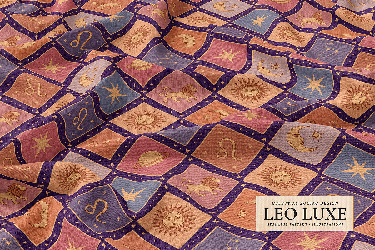 Leo Luxe - Pattern and Illustrations, a Pattern Graphic by Dina Mae (Photo 11 of 11)