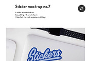 8 Sticker & logo mock bundle, a Product Mockup by PrintPixel (Thumbnail 9 of 10)