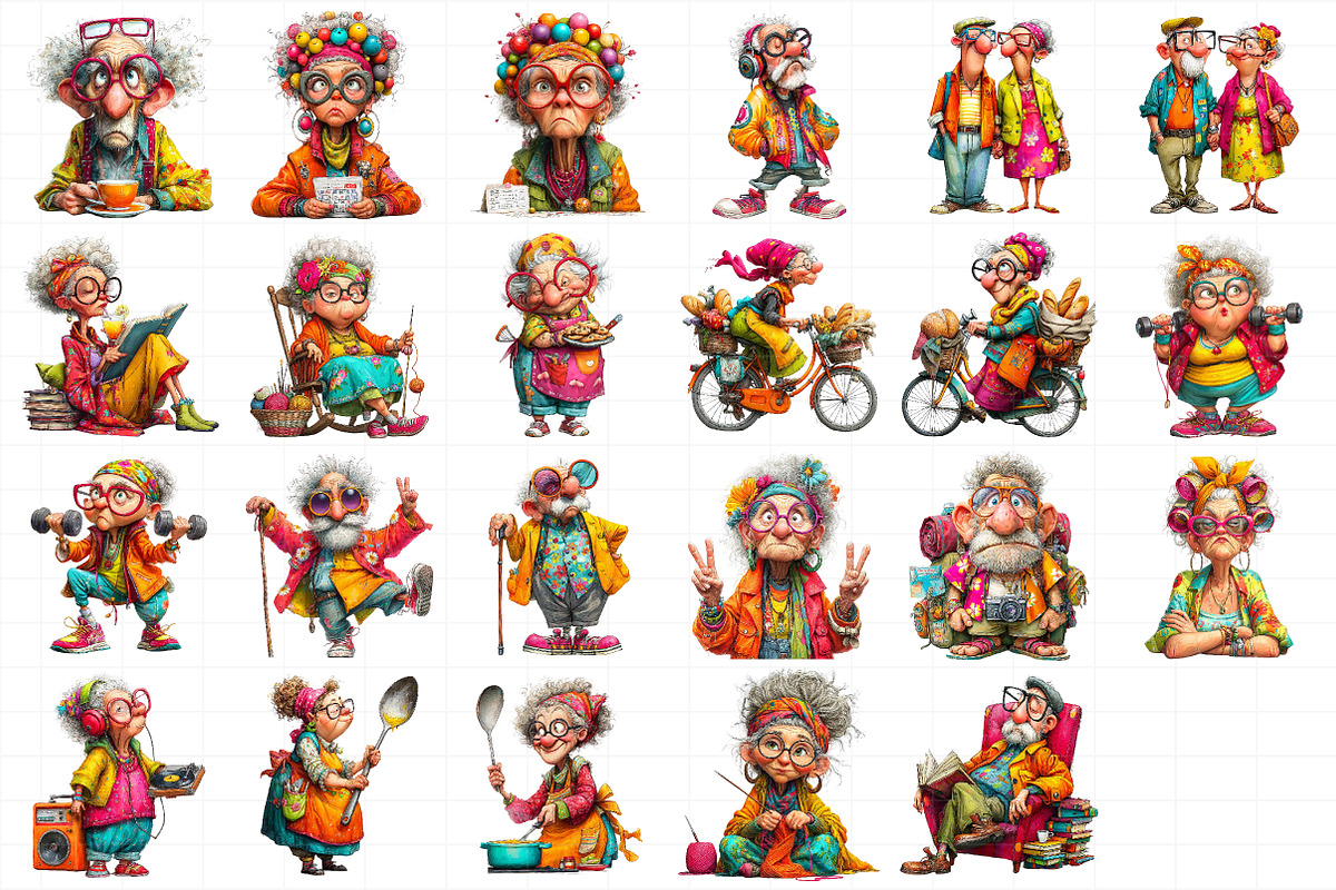 Quirky Old Folks Clip Art, an Illustration by Daily.Designs (Photo 5 of 5)