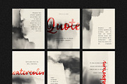 Minimal Watercolor Instagram Posts, a Social Media Template by Filip Studio (Thumbnail 1 of 4)