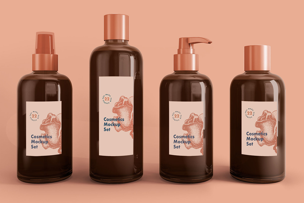 Cosmetics mock-up set 22 psd files, a Packaging Mockup by GraphicWave (Photo 7 of 8)