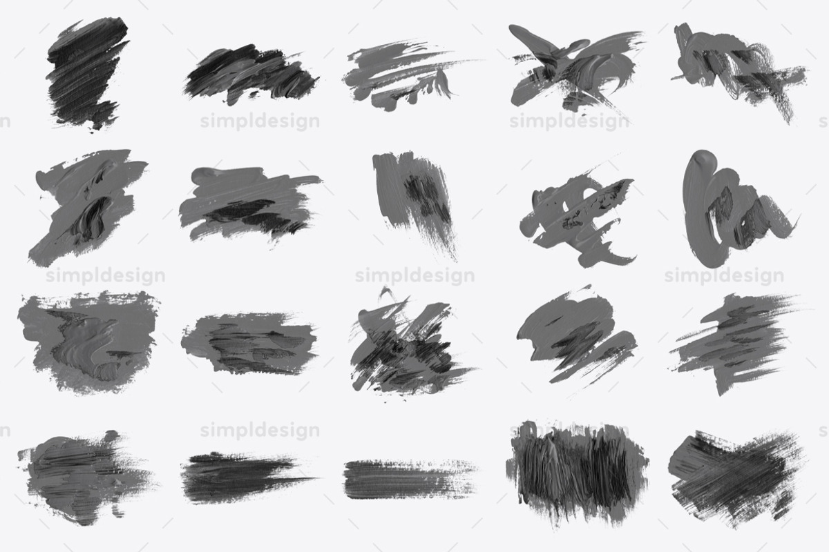 Stamp Dry Paint Photoshop Brushes, a Brush Add-On by SimplDesign (Photo 3 of 7)