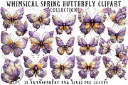 Whimsical Spring Butterfly Clipart, an Illustration by OK Design (Thumbnail 1 of 6)