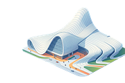 Baku -Heydar Aliyev Center - PNG, an Object Illustration by Nurlan's shop (Thumbnail 2 of 3)
