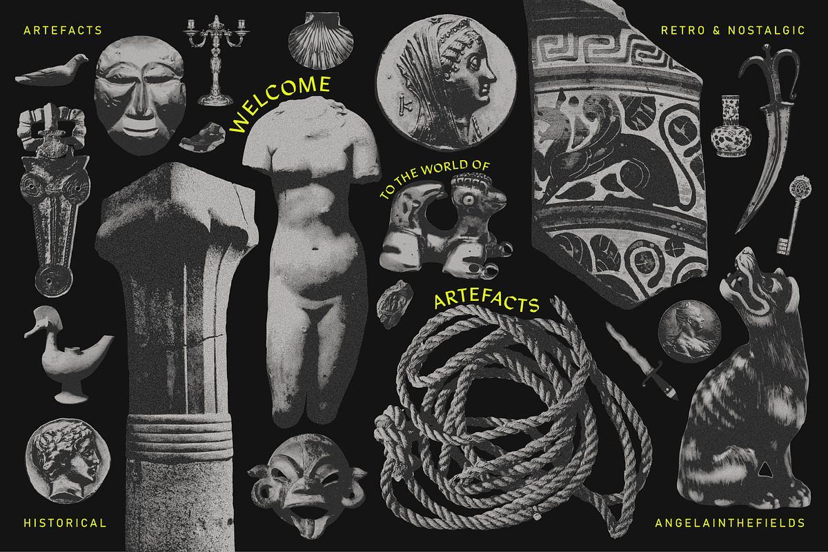 ARTEFACTS Academia Collage Kit, an Object Graphic by angelainthefields (Photo 2 of 12)