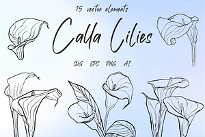 Calla Lily Flower SVG