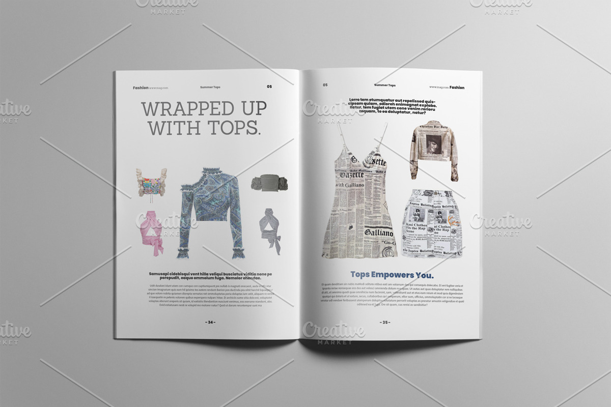 The Best Fashion Magazne Layout, a Magazine Template by Swayang (Photo 19 of 23)