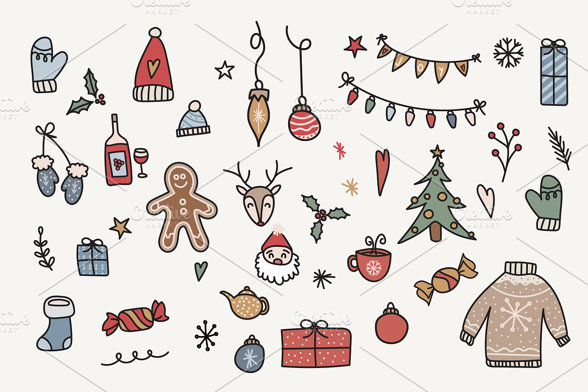 Christmas Digital Planner Stickers, an Illustration by The Bumble Box (Photo 2 of 2)