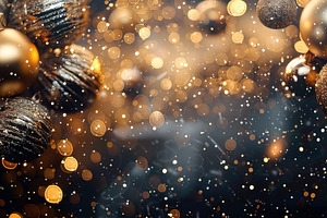 Elegant Gold Holiday Ornaments, a Holiday Photo by Ales Munt