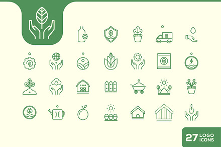 life of gardening lines icon design, an Outline Icon by devastd