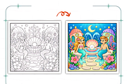 Underwater Dreams Coloring Book, a Decorative Illustration by Coco Bloom (Thumbnail 7 of 8)