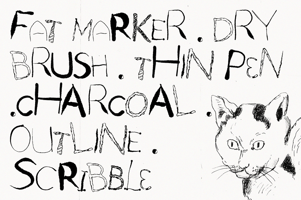 Ragtag - Messy Hand-Lettered Font, a Handwritten Font by Lilithcollageart (Photo 4 of 9)
