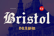 CS Bristol Drawn, a Blackletter Font by Craft Supply Co. (Thumbnail 1 of 8)